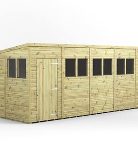 Power 18x6 Premium Pent Wooden Shed