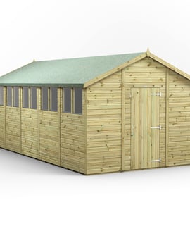 Power 20x10 Premium Apex Wooden Shed