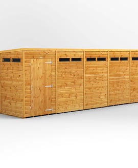Power 20x6 Pent Security Shed Single Door