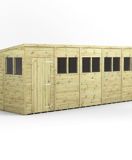 Power 20x6 Premium Pent Wooden Shed