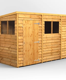 Power 10x4 Overlap Pent Wooden Shed