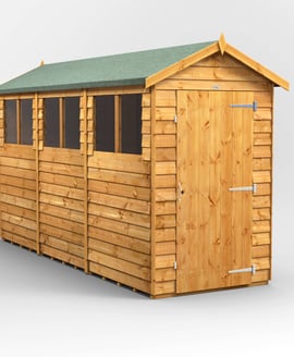 Power 12x4 Overlap Apex Wooden Shed