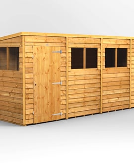 Power 14x4 Overlap Pent Wooden Shed