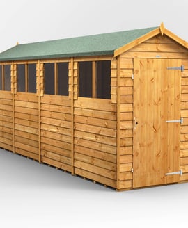 Power 16x4 Overlap Apex Wooden Shed