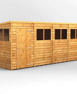 Power 16x4 Overlap Pent Wooden Shed