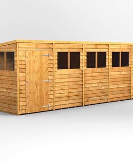 Power 18x4 Overlap Pent Wooden Shed