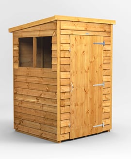 Power 4x4 Overlap Pent Wooden Shed