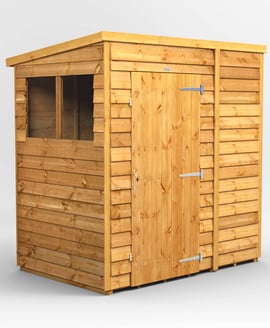 Power 6x4 Overlap Pent Wooden Shed