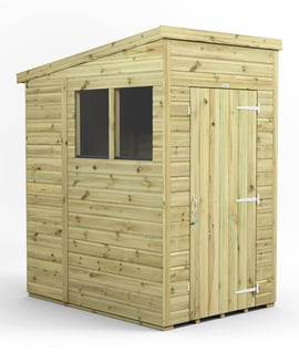 Power 4x6 Premium Pent Wooden Shed