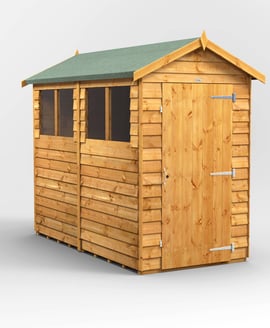 Power 8x4 Overlap Apex Wooden Shed