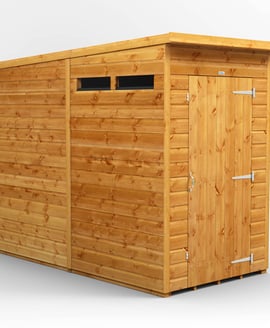 Power 4x8 Pent Security Shed Single Door