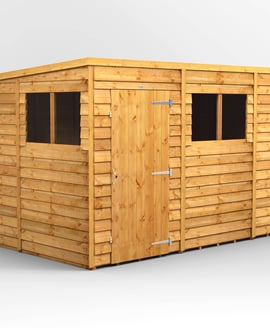 Power 10x6 Overlap Pent Wooden Shed