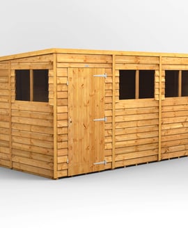 Power 12x6 Overlap Pent Wooden Shed