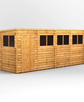 Power 18x6 Overlap Pent Wooden Shed