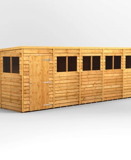 Power 20x6 Overlap Pent Wooden Shed