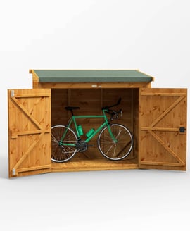 Power 6x3 Pent Wooden Bike Shed
