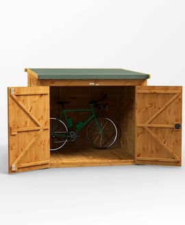 Power 6x6 Pent Wooden Bike Shed
