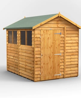 Power 8x6 Overlap Apex Wooden Shed