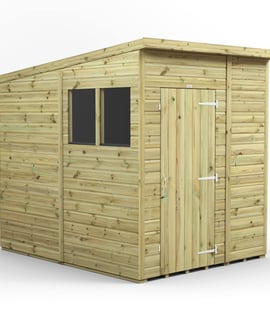 Power 6x8 Premium Pent Wooden Shed