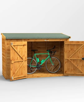 Power 8x3 Pent Wooden Bike Shed