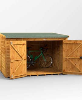 Power 8x6 Pent Wooden Bike Shed