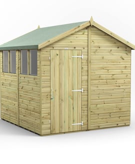 8ft Wide Premium Apex Sheds