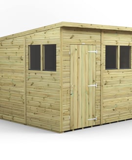 Power 8x8 Premium Pent Wooden Shed