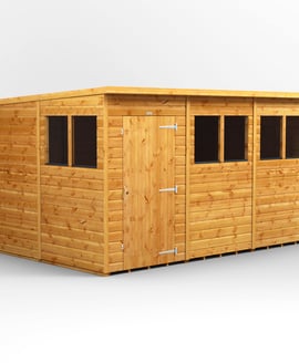 Power 12x8 Shiplap Pent Wooden Shed