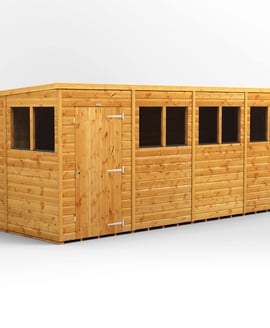 Power 16x6 Shiplap Pent Wooden Shed