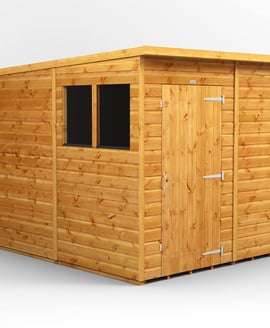 Power 6x8 Shiplap Pent Wooden Shed