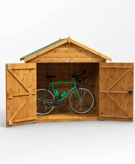 Power 6x3 Apex Wooden Bike Shed