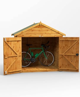 Power 6x4 Apex Wooden Bike Shed