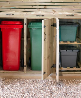 Garden Village Double Wheelie Bin and Double Recycle Box Store 240 Litre