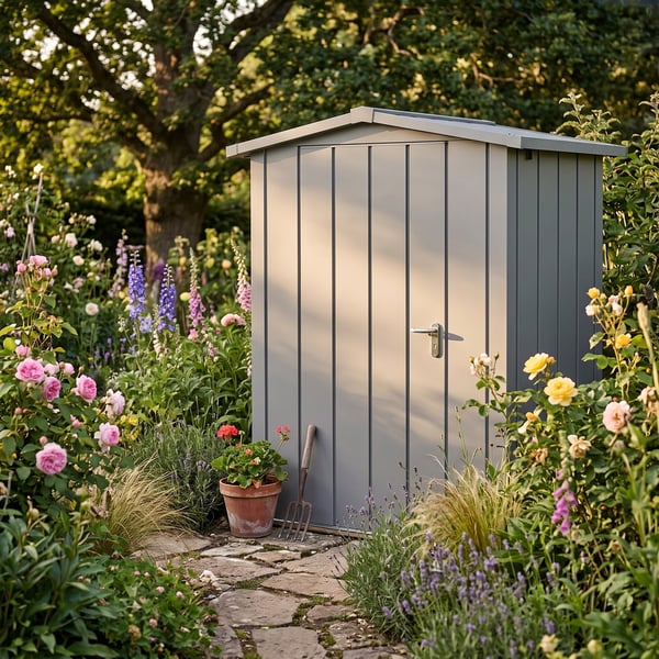 Hormann Juno 5.5x4 apex metal garden shed