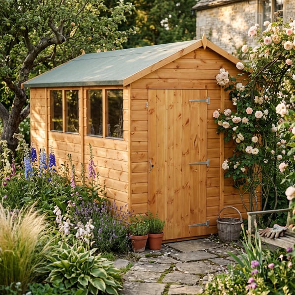 Power 10x6 shiplap apex wooden garden shed